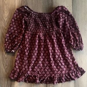 Stitch Fix Market & Spruce Floral Maroon Kids Dress
